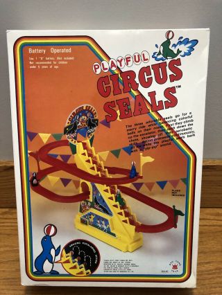 Vintage Playful Circus Seals Toy 1983 Dah Yang Toys