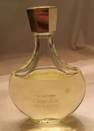 Vintage Nina Ricci Coeur Joie Paris Perfume Lalique 3.  4 Oz 100 Ml 80 Full