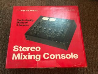 Vintage Realistic 32 - 1200c Stereo Mixing Console - Boxed - Audio Equipment Vinyl