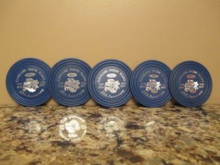 (5) Vintage 1977 Ford Motors Cleveland Engine Plants 25th Anniversary Coasters