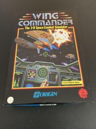 Vintage Wing Commander 3 - D Space Combat Simulator Origin Big Box Pc 3.  5 1993