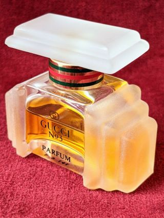 VERY RARE Vtg GUCCI No 3 Parfum.  25 OZ / 7.  5 ML Deco Perfume Bottle Box FRANCE 3