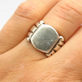 925 Sterling Silver Vintage Classic Signet Ring Size 6.  5