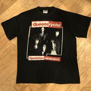 Queensryche Operation Mindcrime Size L 1988 Vintage Tour Shirt Made In Usa