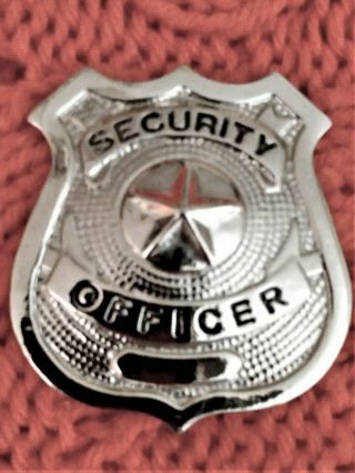 Vintage Cadet Silver Security Officer Badge Shield Star Center