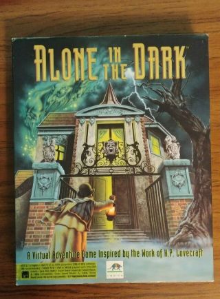 Vintage Alone In The Dark Big Box Pc Computer Game By I - Motion 3.  5 Disk Complete