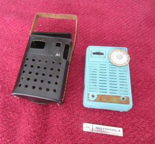 Vintage Motorola Transistor Radio Light Blue,  Model X32b -