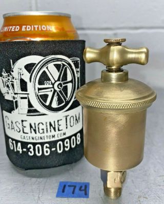 T Handle Automatic Brass Grease Cup Hit Miss Vintage 1/4 "