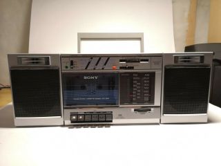Vintage Sony Cfs - 3000 Am/fm Radio Cassette Player Boombox,  Detachable Speakers