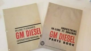 Vintage 1963 Detroit Diesel Gm In - Line Series 71 Engine Op Man And Parts Book