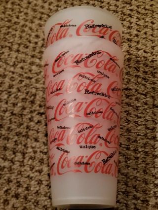 Vintage 1998 Coca - Cola Plastic Thermo - Serv Tumbler Cups Soda Pop Set Of 2