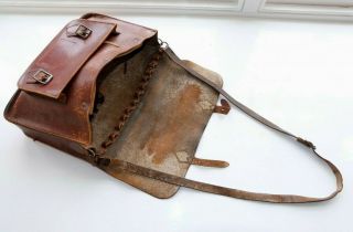 Vintage Hunting Large Leather Satchel Cartridge Game Bag Belt Shooting Stalking