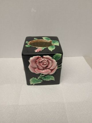 Fitz & Floyd Tissue Box Cover.  Blushing Rose.  Ceramic
