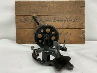VTG AUTO - KNITTER SOCK KNITTING MACHINE BED PLATE ASSEMBLED WITH RING GEAR PART 3