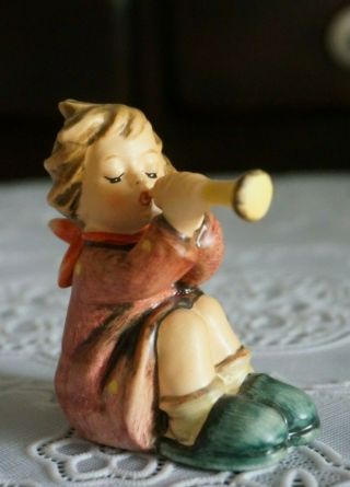 Vintage Goebel Hummel Figurine " Girl With Trumpet " 391 Tmk - 6,  Germany