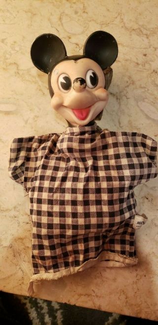 Vintage Gund Mickey Mouse Hand Puppet Old Walt Disney Prod.