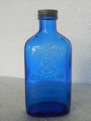 Vintage Phillips Milk Of Magnesia Glass Bottle,  Cap