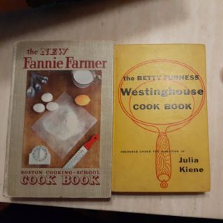 2 Vintage Cookbooks Fannie Farmer Boston Cooking School & Westinghouse Cook Book