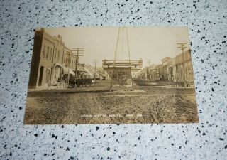 1907 Bern Kansas Vintage Postcard Main St.  With Franlin One Cent Stamp