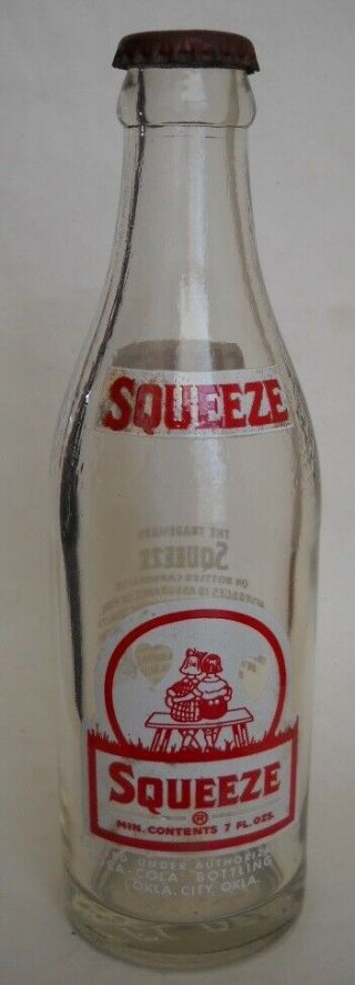Vintage 1959 Squeeze Bottle,  Coca - Cola Bottling Co. ,  Oklahoma City,  Okla.