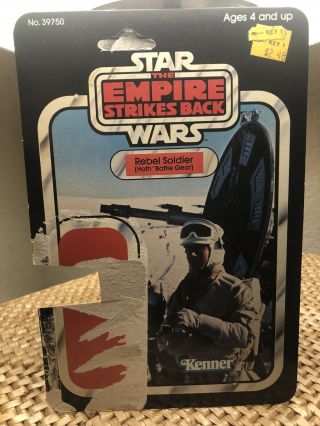Vintage Star Wars Rebel Soldier Cardback For Action Figure Empire Strikes Back