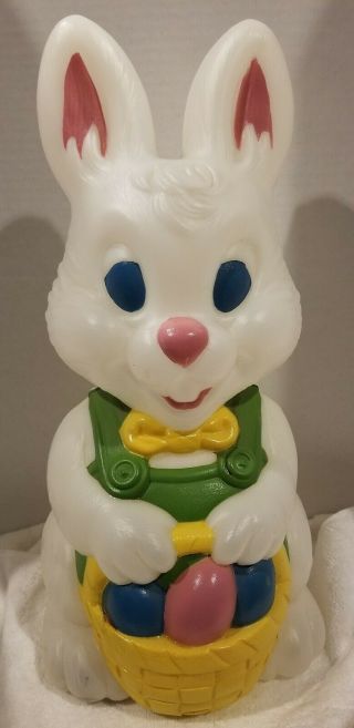 Vintage Easter Bunny Blow Mold 19 " General Foam Plastics No Light
