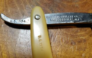 Rare US Military 1954 Top Flight 6 Burrell Case Cutlery Co Straight Razor 11/16 2