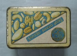 Vintage Nut House/lynn,  Mass.  Salted Mixed Nuts Advertising Tin