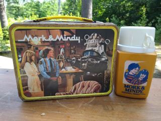 Vintage Mork & Mindy Lunch Box W/thermos