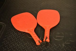 Vintage Paddle Pickle Ball Paddles Heavy Plastic 2.  3