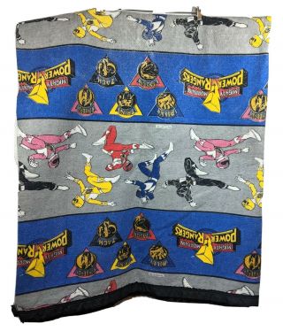 Vintage 1994 Mighty Morphin Power Rangers Blanket Comforter 70 80 Sabans Bandai 2
