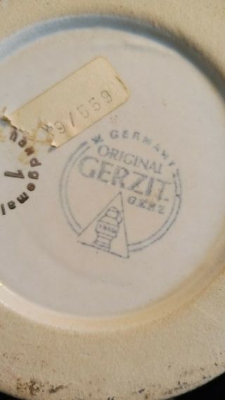 Vintage German Gerzit Gerz Lidded Beer Stein With 4 Panels Of Females
