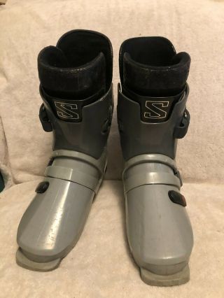 Vintage Salomon Sx91 Gray Rear Entry Downhill Ski Boots Size 320