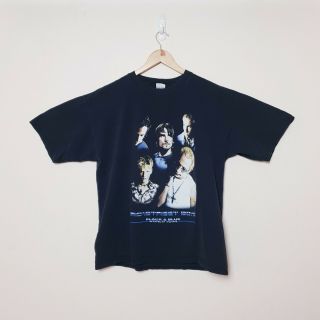 Backstreet Boys Size Xl Black & Blue World Tour 2001 Y2k Vintage Graphic T Shirt