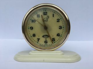 Vintage Russian Russia Mechanical Alarm Clock Drujba Slava 11 Jewels Soviet Ussr