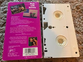 Vintage Barney - Rock With Barney (VHS,  1991) Sing Along White Tape 2