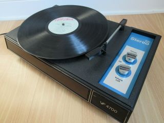 Vintage Record Player Turntable Vf4700 Phonograph 33 45 78 Wood Grain