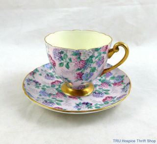 Vintage Shelley Of England Fine Bone China Summer Glory Pattern Cup & Saucer