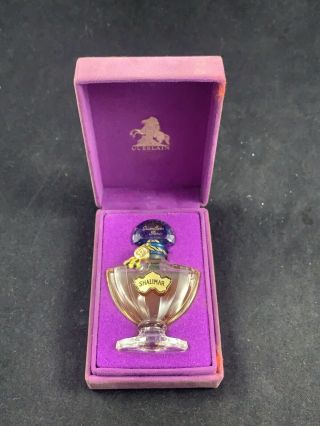 Vintage Guerlain Shalimar Pure Parfum Extrait Perfume 1/3 Fl Oz 20 Full France