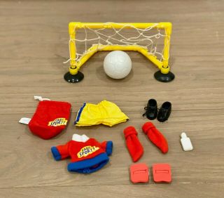 Vintage Madeline & Friends Soccer Outfit & Accessories Set For 8 Inch Doll
