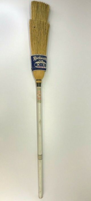 Vintage Curling Broom Corn Straw Rockmaster X - 11 Medium Winter Sports