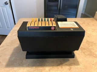 Vtg 1960 Texaco Service Addressograph Credit Card Machine Automotive Collectible
