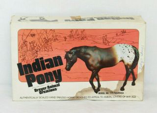 Vintage Breyer Horse Box Only " Indian Pony " Model 174 Appaloosa