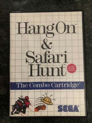 Sega Hang On & Safari Hunt Combo Cartridge Vintage Video Game