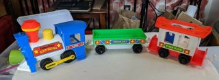 Vintage Fisher - Price Little People 2581 Express Train 1986
