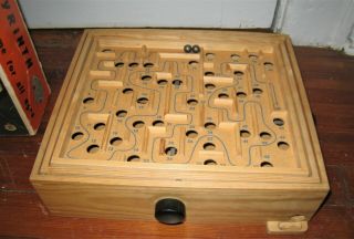 Vintage 1970s Brio Of Sweden Wooden Labyrinth Maze Game Labyrintspel 31804