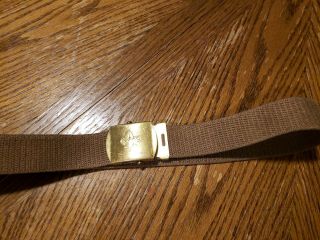Vintage Boy Scouts Solid Brass Belt Buckle Made In U.  S.  A.  30in 1.  5x2in Buckle