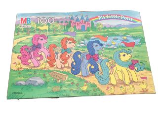 Vintage 1989 G1 My Little Pony Puzzle 100 - Pc Complete 4576 - 12 Hasbro To Castle