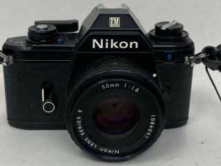 Vintage Nikon Em Camera Series E 50mm 1:1.  8 With Lens
