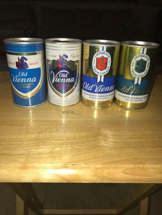 4 Different Vintage Old Vienna Canadian Beer Cans
